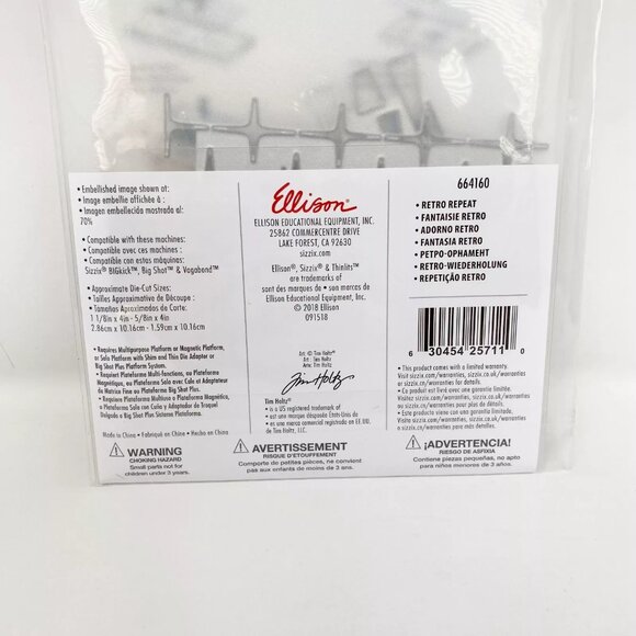 Sizzix Thinlits Tim Holtz Retro Repeat Die Cut Set 664160 Cardmaking Scrapbook - Picture 3 of 3